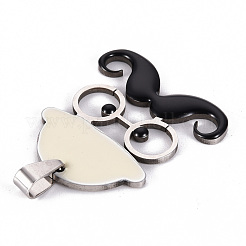 201 pendentifs en acier inoxydable émaillé&nbsp;STAS-S110-076C