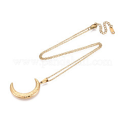 Collane con ciondolo in acciaio inossidabile 304&nbsp;NJEW-T018-20G
