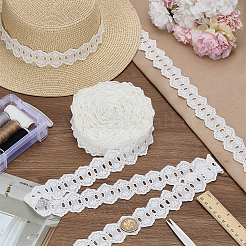 Ruban de dentelle à fleurs de coton&nbsp;OCOR-WH0105-067B