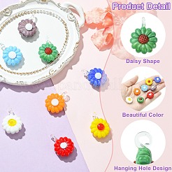 8pcs pendentifs en verre 8 couleurs&nbsp;GLAA-CJ0002-81
