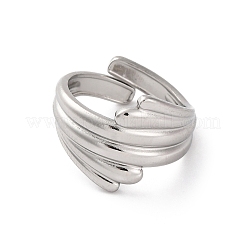 Anillos de puño abiertos de acero inoxidable 304 para mujer&nbsp;RJEW-K258-10P
