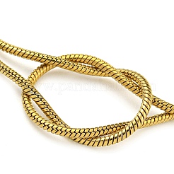 PVD-Vakuumbeschichtung 304 Edelstahl 2-Strang runde Schlangenkettenarmbänder&nbsp;BJEW-P334-01B-G