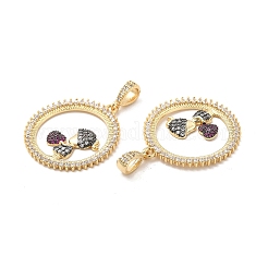 Colgante micropavé cubic zirconia de latón&nbsp;KK-H441-33G