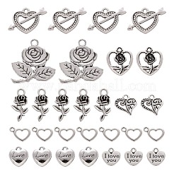 8 Legierungsanhänger im tibetischen Stil&nbsp;FIND-LS0001-33AS