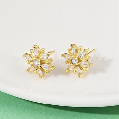 Boucles d'oreilles à tige en laiton&nbsp;EJEW-U064-03C-G