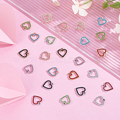 36 pièces pendentifs en alliage de 12 couleurs avec strass&nbsp;RB-HY0001-06