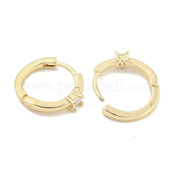 Orecchini in zircone chiaro con micro pavè di ottone&nbsp;X-EJEW-S228-03G
