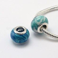 Handgedrehten lampwork großen Loch Unterlegscheibe European Beads&nbsp;LPDL-L003-08