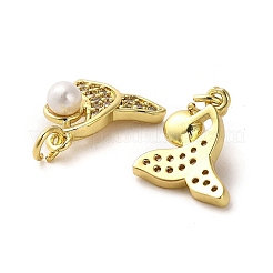 Colgantes de latón chapado en oro real de 18k&nbsp;KK-B077-05G