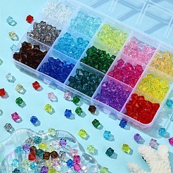 450pcs 15 Farben transparente Acrylperlen&nbsp;TACR-YW0001-56