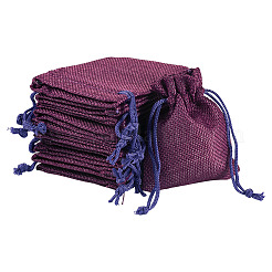 20 Stück rechteckige Beutel aus Polyester-Imitat-Sackleinen mit Kordelzug&nbsp;ABAG-TA0002-02