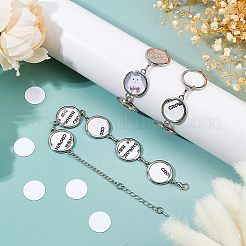 4 Set Sublimationsrohlinge für die Herstellung von Armbändern aus Legierung&nbsp;BJEW-FH0001-10C