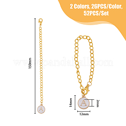 Piatto rotondo con decorazioni pendenti in lega smaltata con lettere a~z&nbsp;HJEW-AB00371