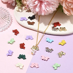 24 Stück 12 Farben Sprühlackierte Legierungsverbinder-Charms&nbsp;FIND-YW0012-40