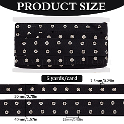 5 Yards 201 Edelstahl Druckknopfband&nbsp;OCOR-WH0078-190B-01P