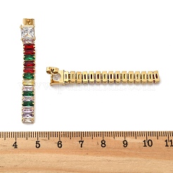 Boucles d'oreilles à pampilles en acier inoxydable 304 avec zircones cubiques colorées&nbsp;EJEW-Z094-01D-G01
