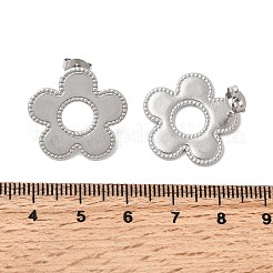 Pendientes de flor de acero inoxidable 304&nbsp;EJEW-F398-02P