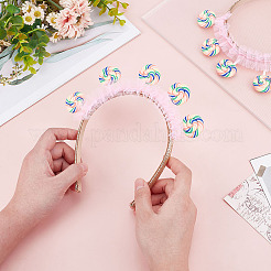 Bandas para el pelo de tela con forma de piruleta para mujer y niña&nbsp;OHAR-WH0029-13B