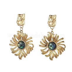 Pendientes colgantes de acero inoxidable 304 y concha natural para mujer&nbsp;EJEW-JE07213-01