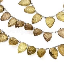 Fili di perle intagliate di quarzo fumé naturale&nbsp;GG-CBA0C95-E07