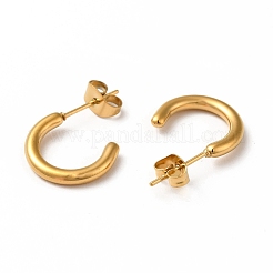 Orecchini ad anello in acciaio inossidabile 304&nbsp;EJEW-C004-12C-G