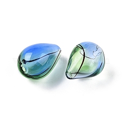 Perles de globe en verre soufflé à la main transparent&nbsp;GLAA-T012-54B