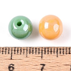 Brins de perles de verre rondes galvanisées&nbsp;EGLA-T029-07M