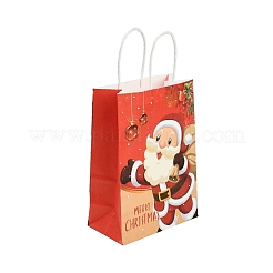 Borse di carta natalizie stampate con Babbo Natale&nbsp;ABAG-P015-04B