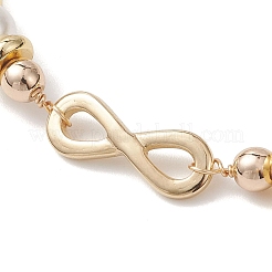 Pulseras de eslabones de acero inoxidable Infinity 304&nbsp;BJEW-JB12799-01