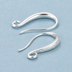 Ganchos para pendientes de latón ecológicos chapados en rack&nbsp;KK-D075-11S-RS