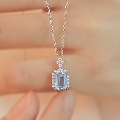 Colliers avec pendentifs rectangulaires en forme de bouteille de parfum en laiton et strass pour femmes&nbsp;FS-WG20949-01