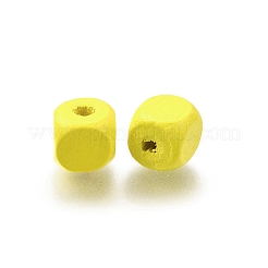 Perles en bois peintes par pulvérisation&nbsp;WOOD-P021-01B-27