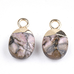 Encantos de rodonita naturales de electrochapa&nbsp;G-S344-09B