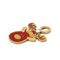 Weihnachten 304 Edelstahl Emaille Anhänger&nbsp;LS-STAS-I356-02G-02