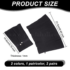 2 Paar 2 Farben Polyester und Chiffon Kunstkragen&nbsp;FIND-OC0003-15