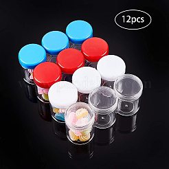 Barattolo di plastica piccolo in plastica da 12 pezzo con scatola&nbsp;MRMJ-WH0061-04