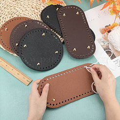 6 stücke 6 arten imitation leder stricken häkeln taschen boden&nbsp;DIY-PH0006-58