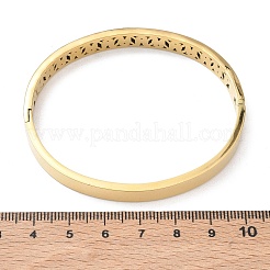 Brazaletes articulados de acero inoxidable 304 y rhinestone para mujer.&nbsp;BJEW-Z178-03G