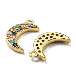Latón charms de circonio cúbico&nbsp;KK-O119-08G
