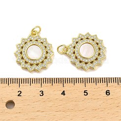 Pendentifs en laiton zircon cubique transparent&nbsp;KK-K365-05F-G