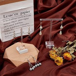 T bar vetro organico espositore orecchino&nbsp;EDIS-FG0001-34