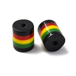 Ghana Jamaica Reggae Streifen Harz Perlen&nbsp;RESI-G104-01C