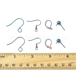 32 pz 4 stili ganci per orecchini francesi in acciaio inossidabile e componenti per orecchini a leva e perno a sfera e kit di componenti per ganci per orecchini&nbsp;STAS-FS0001-62