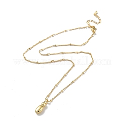 Collier pendentif lettre initiale en laiton&nbsp;NJEW-A015-21G-I