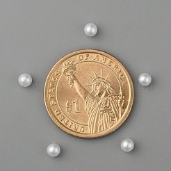 Senza Buco abs perline di plastica imitazione perla tonda&nbsp;MACR-F033-4mm-24