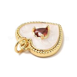 Porte micro ouvrent pendentifs zircone cubique en laiton de placage&nbsp;KK-H431-12G