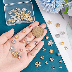 64 pièces 16 chapeaux de perles en laiton de style&nbsp;KK-PH0005-38