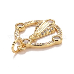 Pendentifs en laiton plaqué or et zircone cubique&nbsp;KK-E275-24G