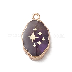Natürlichen Amethyst Edelsteinanhänger&nbsp;G-K333-01D