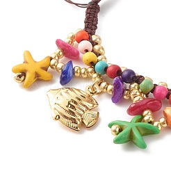 Bracciale con perline intrecciate a tema animale dell'oceano&nbsp;X-BJEW-JB07285